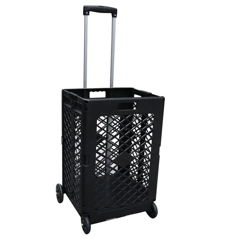 Foldable Grocery Trolley Cart (4 Wheels)